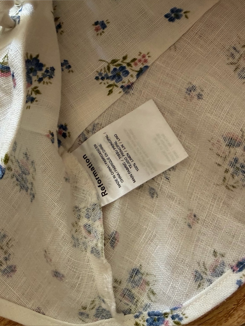 [reformation] barrett linen floral top - Picture 10 of 11